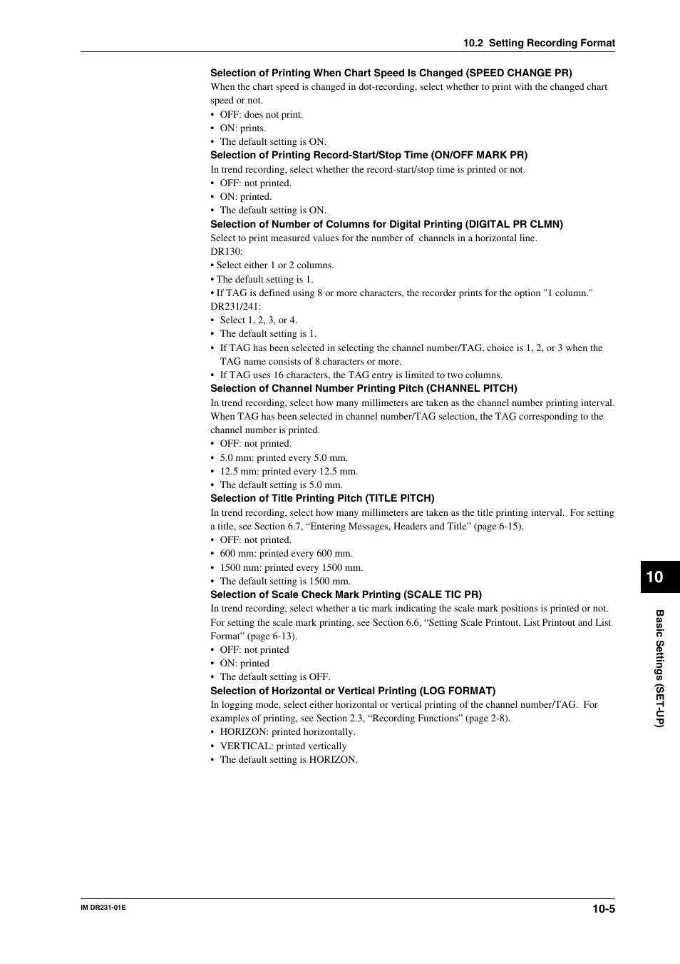 Yokogawa DR240 User Manual | Page 147 / 255