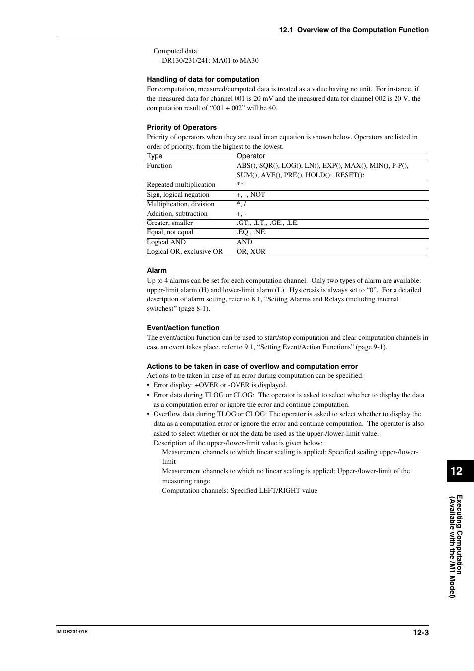 Yokogawa DR240 User Manual | Page 205 / 255