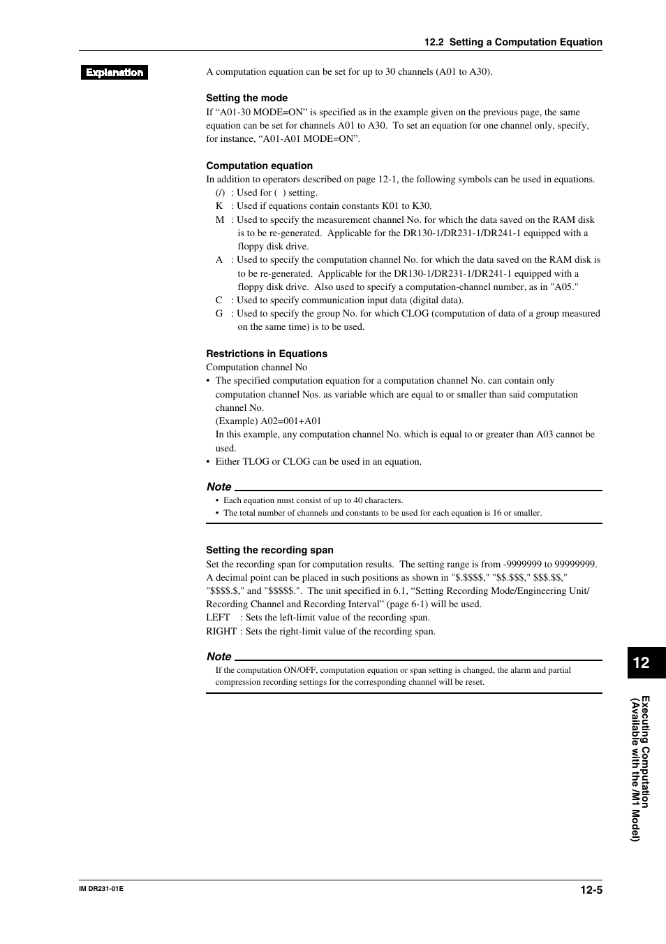 Yokogawa DR240 User Manual | Page 207 / 255