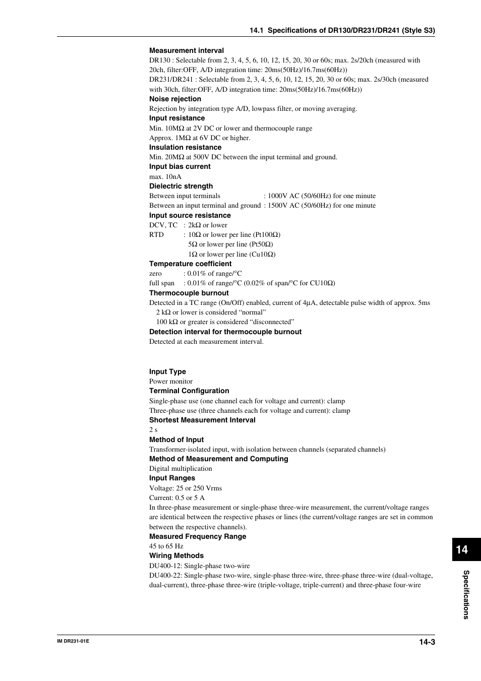 Yokogawa DR240 User Manual | Page 230 / 255