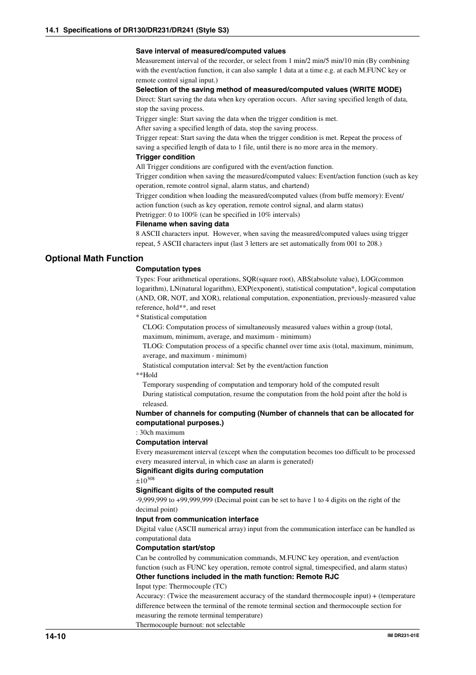 Yokogawa DR240 User Manual | Page 237 / 255