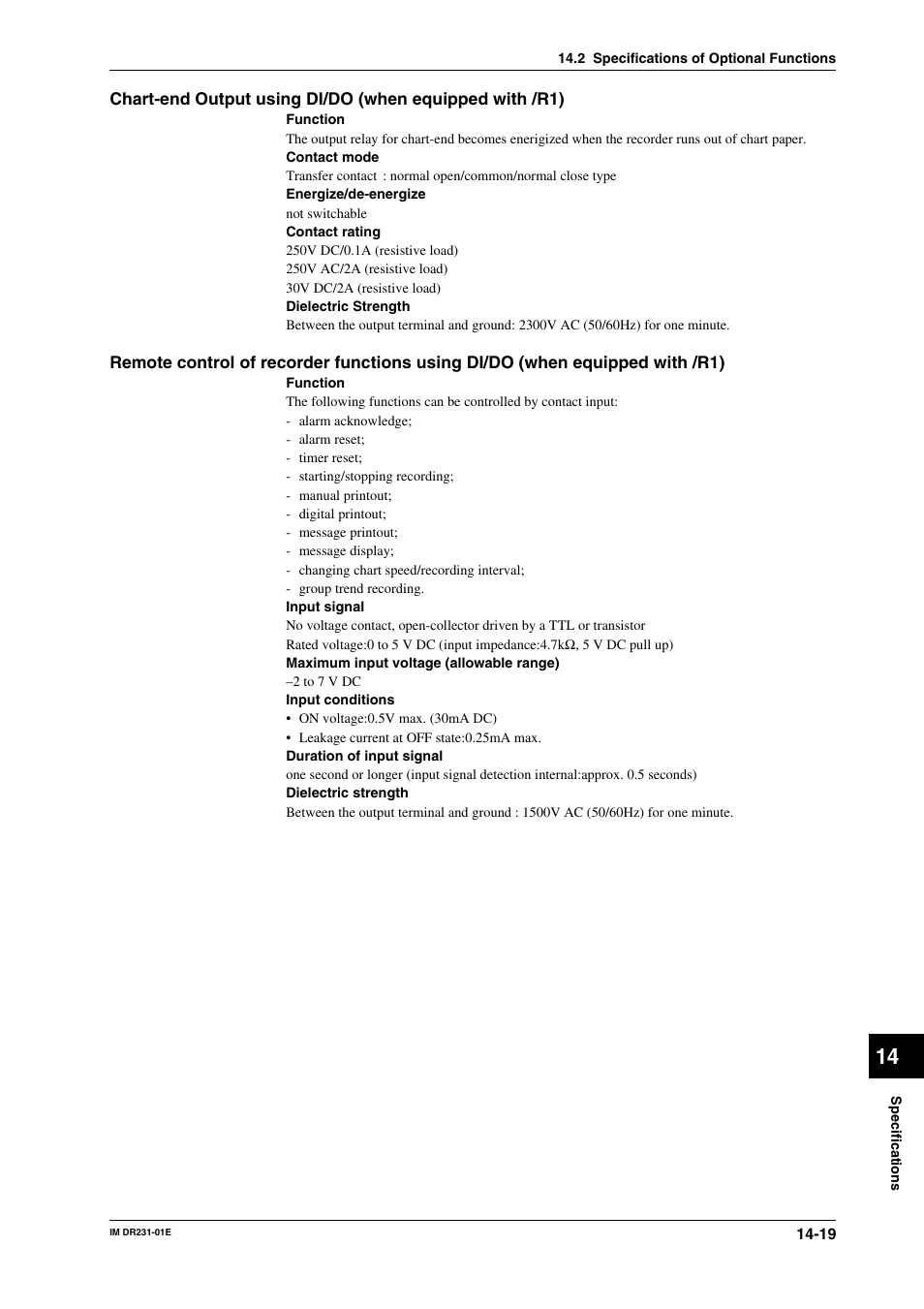 Yokogawa DR240 User Manual | Page 246 / 255