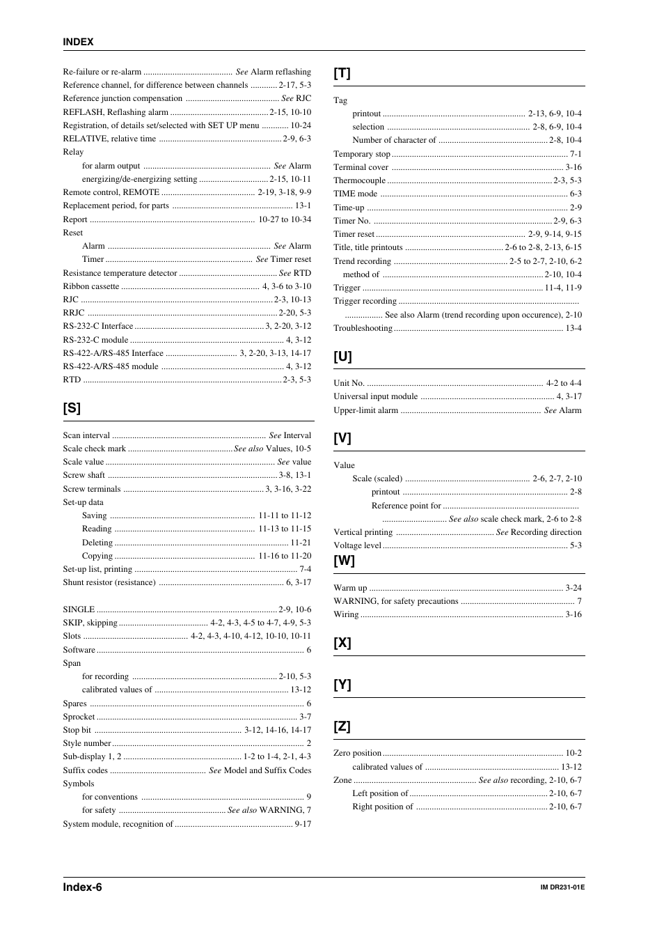 X] [y] [z | Yokogawa DR240 User Manual | Page 255 / 255