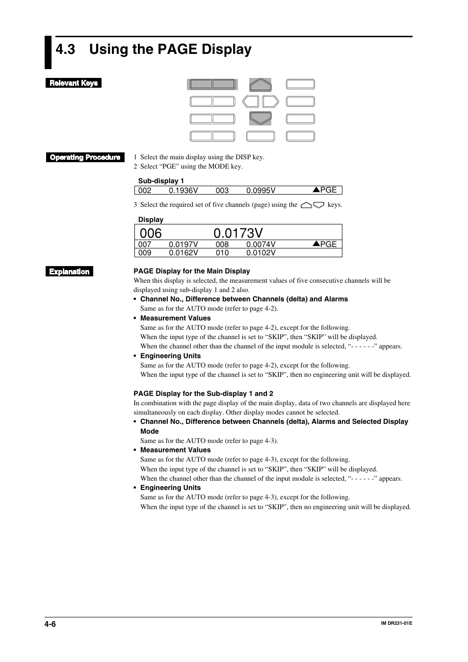 3 using the page display | Yokogawa DR240 User Manual | Page 82 / 255