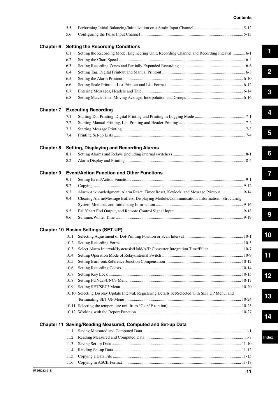 Yokogawa DR240 User Manual | Page 12 / 293