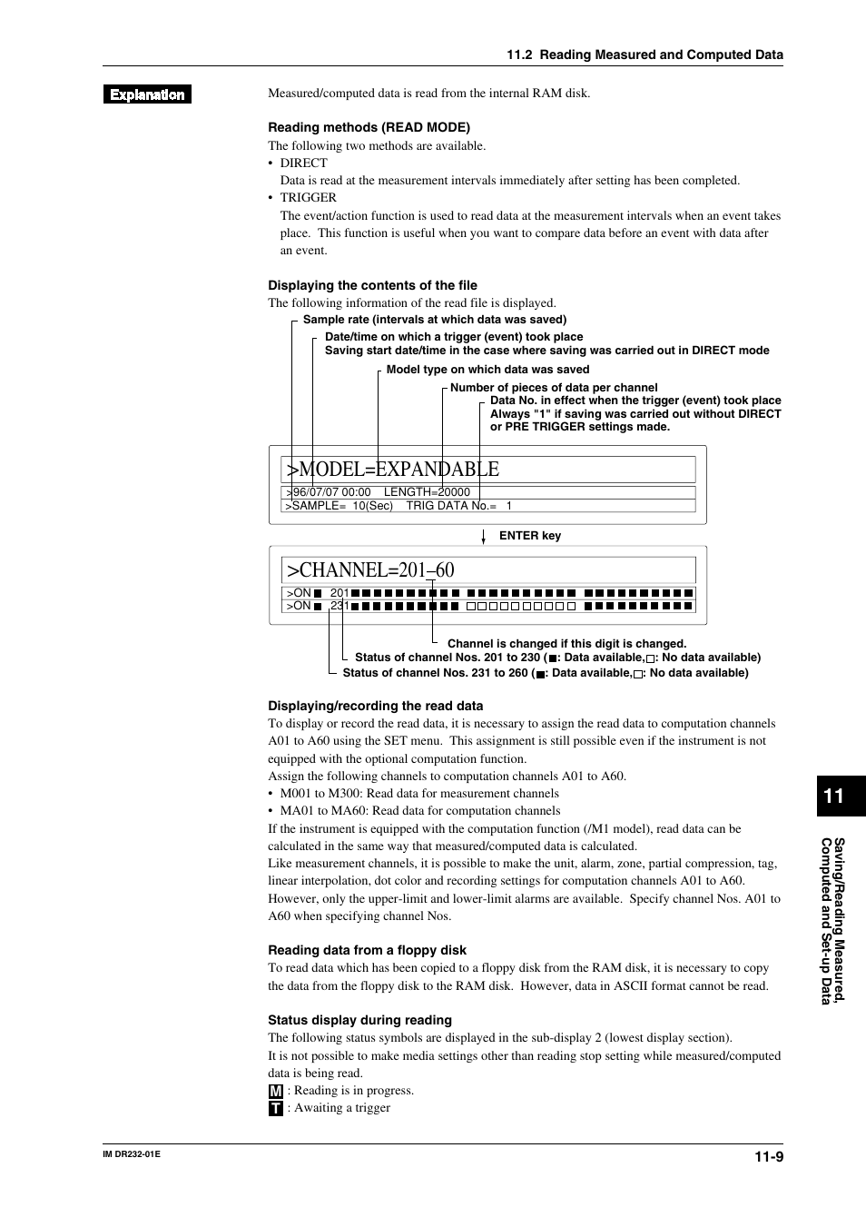 Model=expandable | Yokogawa DR240 User Manual | Page 204 / 293