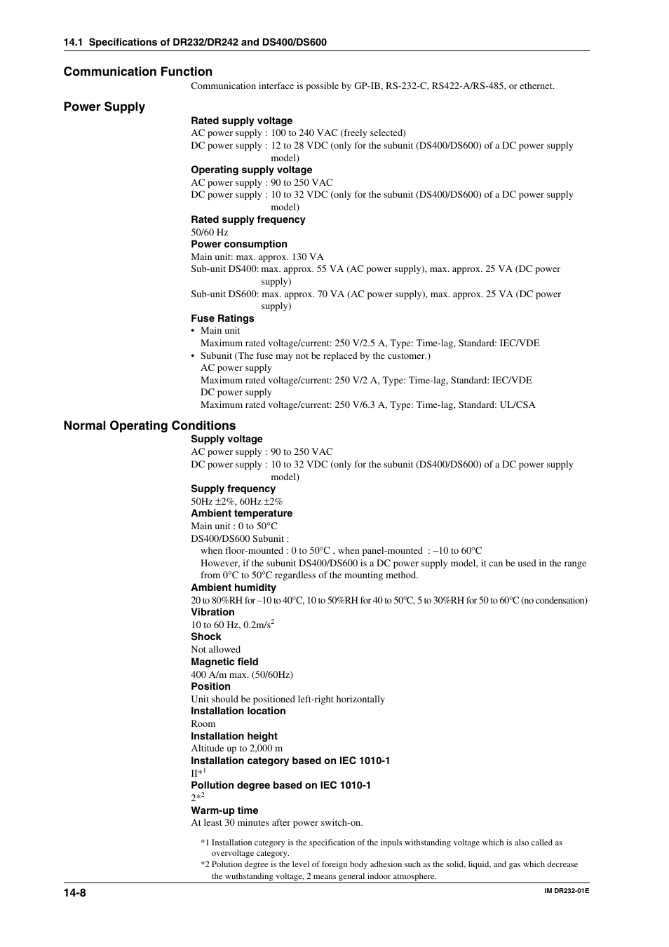 Yokogawa DR240 User Manual | Page 253 / 293