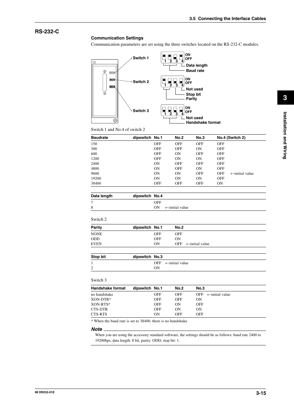 Rs-232-c | Yokogawa DR240 User Manual | Page 60 / 293