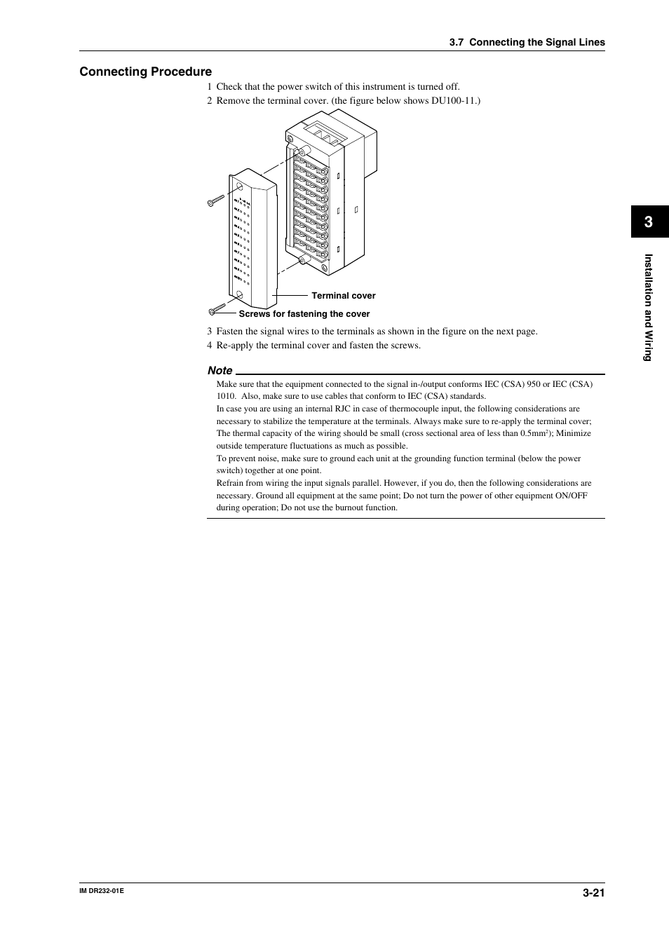 Connecting procedure | Yokogawa DR240 User Manual | Page 66 / 293