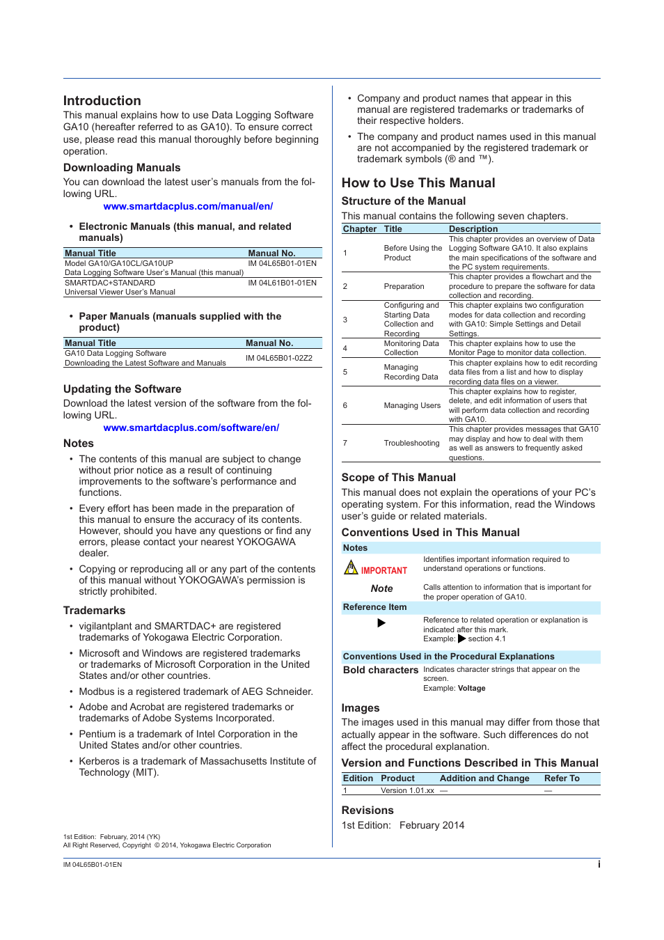 Introduction, How to use this manual | Yokogawa Data Logging Software GA10 User Manual | Page 3 / 94