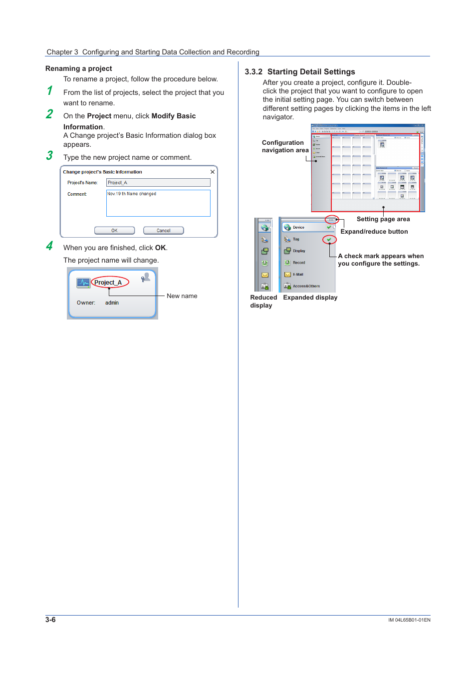 2 starting detail settings, Starting detail settings -6 | Yokogawa Data Logging Software GA10 User Manual | Page 30 / 94