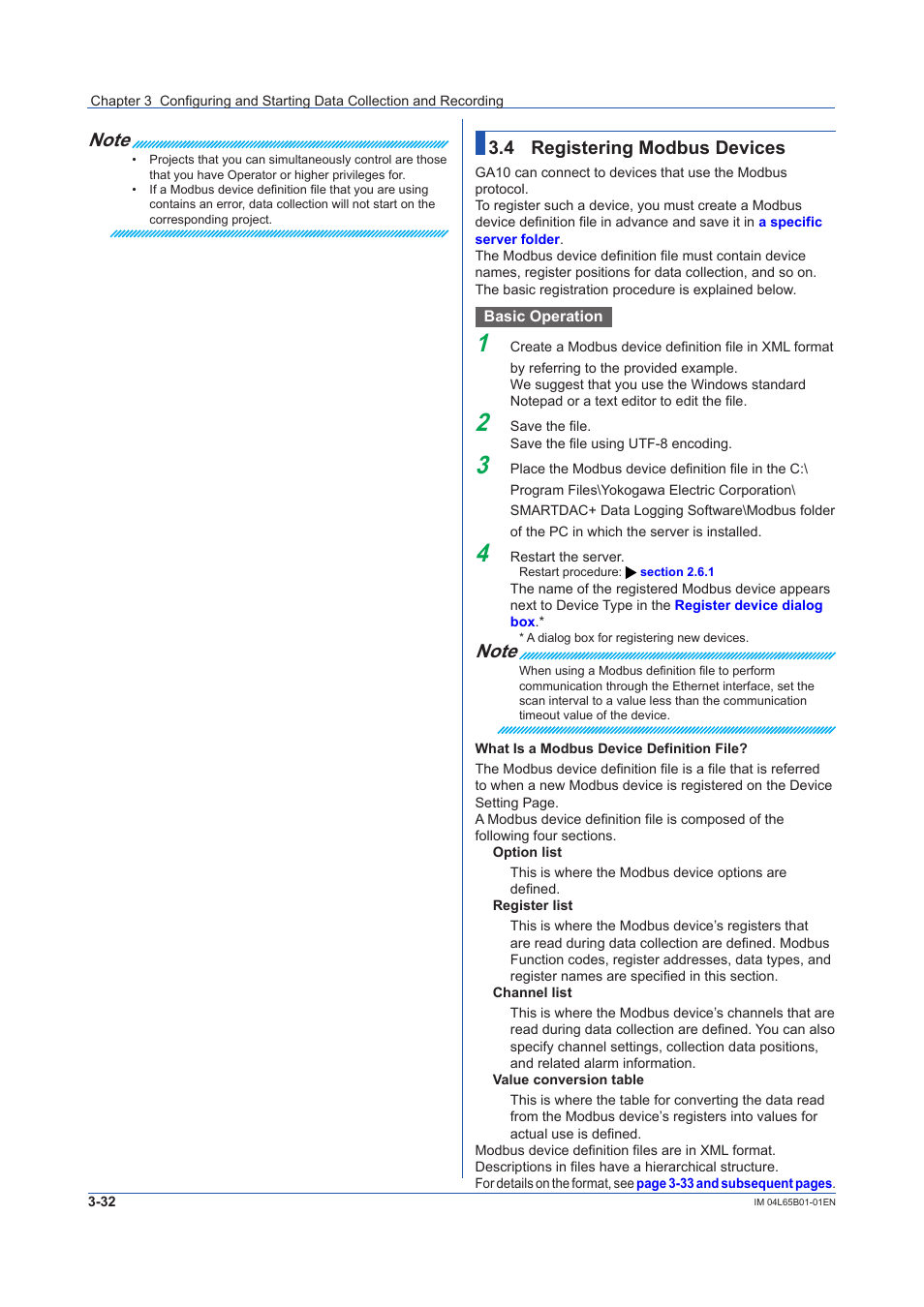 4 registering modbus devices, Registering modbus devices -32 | Yokogawa Data Logging Software GA10 User Manual | Page 56 / 94