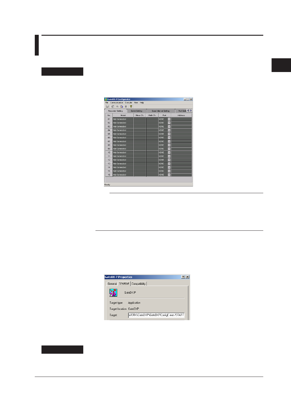 Chapter 2 operation procedure, 1 running and exiting gatedx-p, Chapter 2 operaton procedure | 1 running and exiting gatedx-p -1, 1 runnng and extng gatedx-p, Index, Runnng the software, Startng gatedx-p n acquston start mode, Extng the software | Yokogawa DAQWORX User Manual | Page 11 / 25