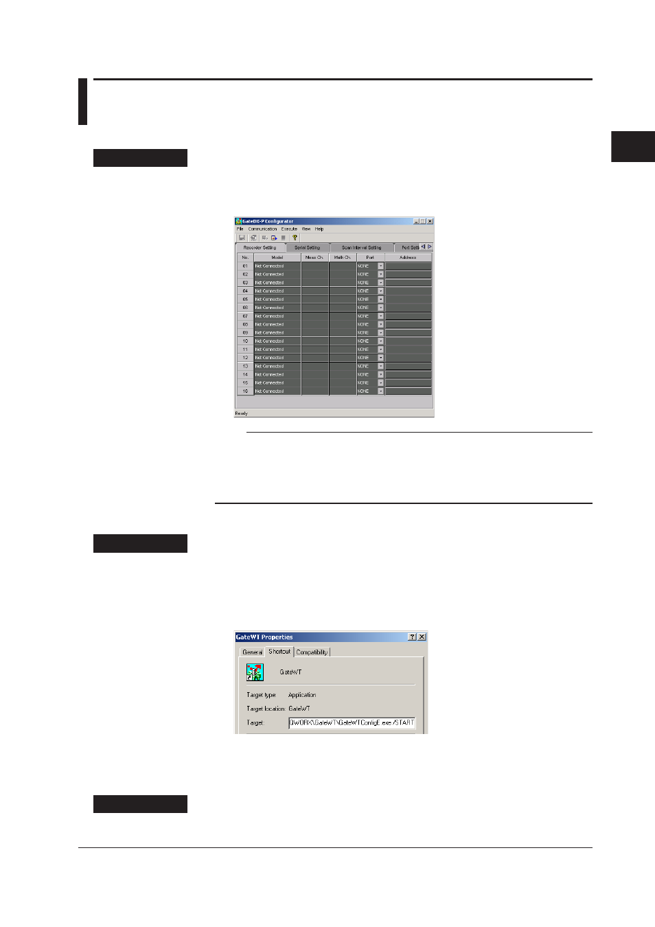 Chapter 2 operating procedure, 1 running and exiting gate-wt, Chapter 2 operatng procedure | 1 running and exiting gate-wt -1, 1 runnng and extng gate-wt | Yokogawa DAQWORX User Manual | Page 11 / 52