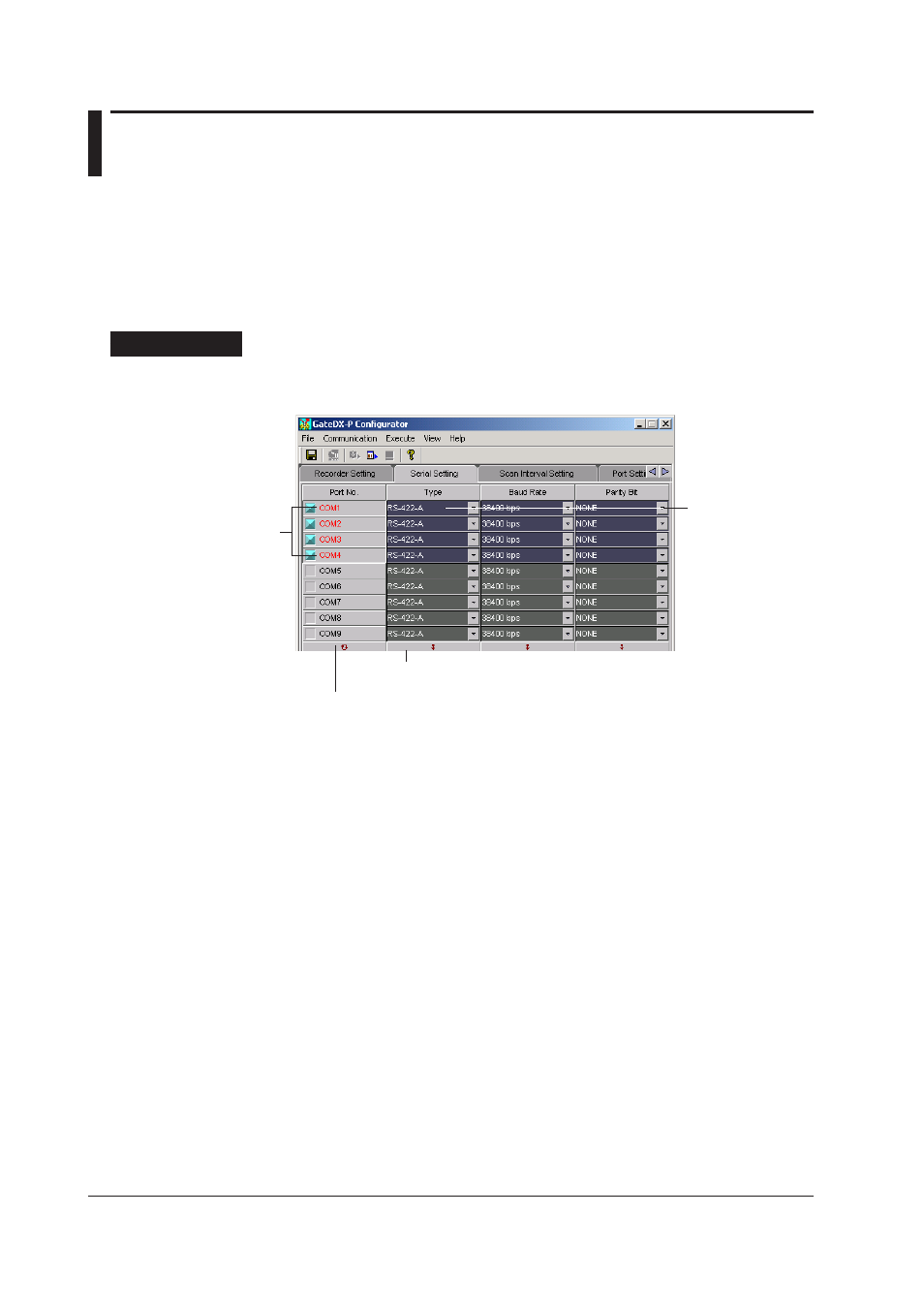 2 entering environment settings, 2 entering environment settings -2, 2 enterng envronment settngs | Seral port settngs | Yokogawa DAQWORX User Manual | Page 12 / 52