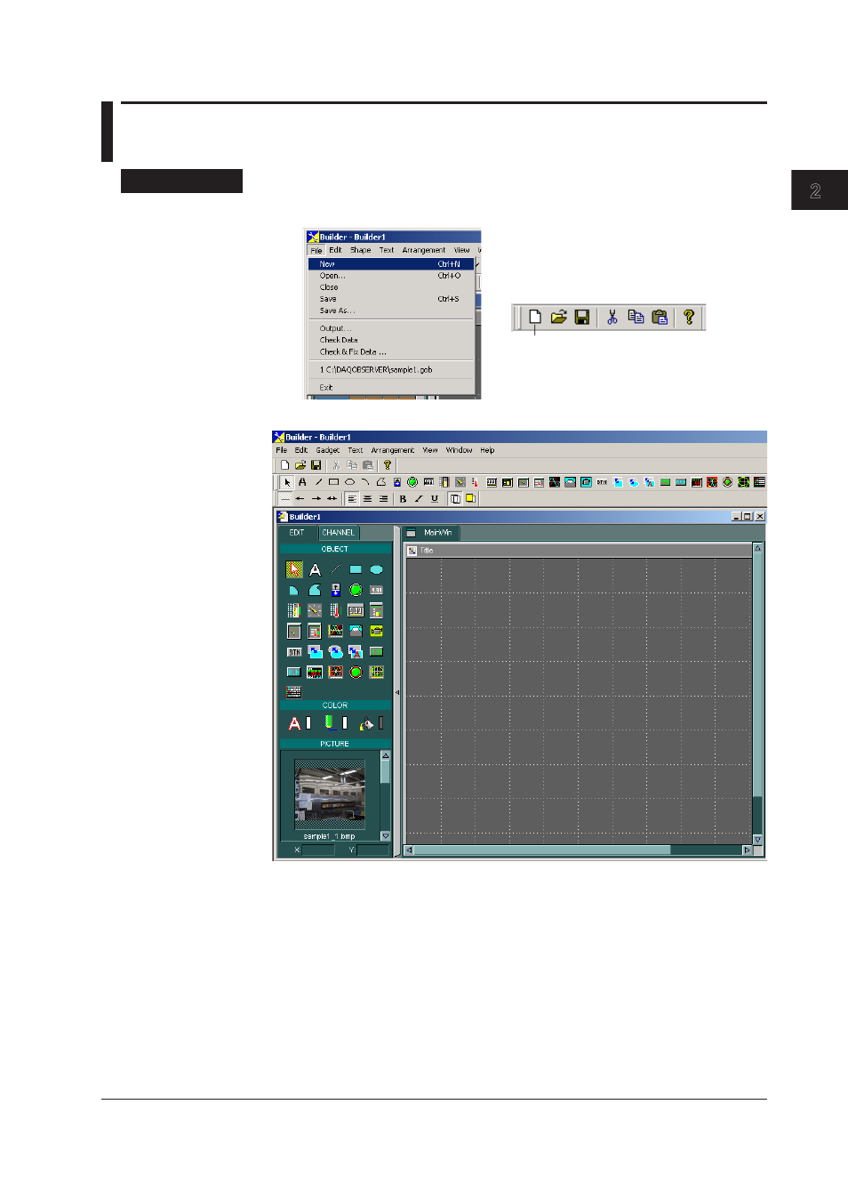 3 creating new monitor screens, 3 creating new monitor screens -5, 3 creatng new montor screens | Yokogawa DAQWORX User Manual | Page 16 / 100