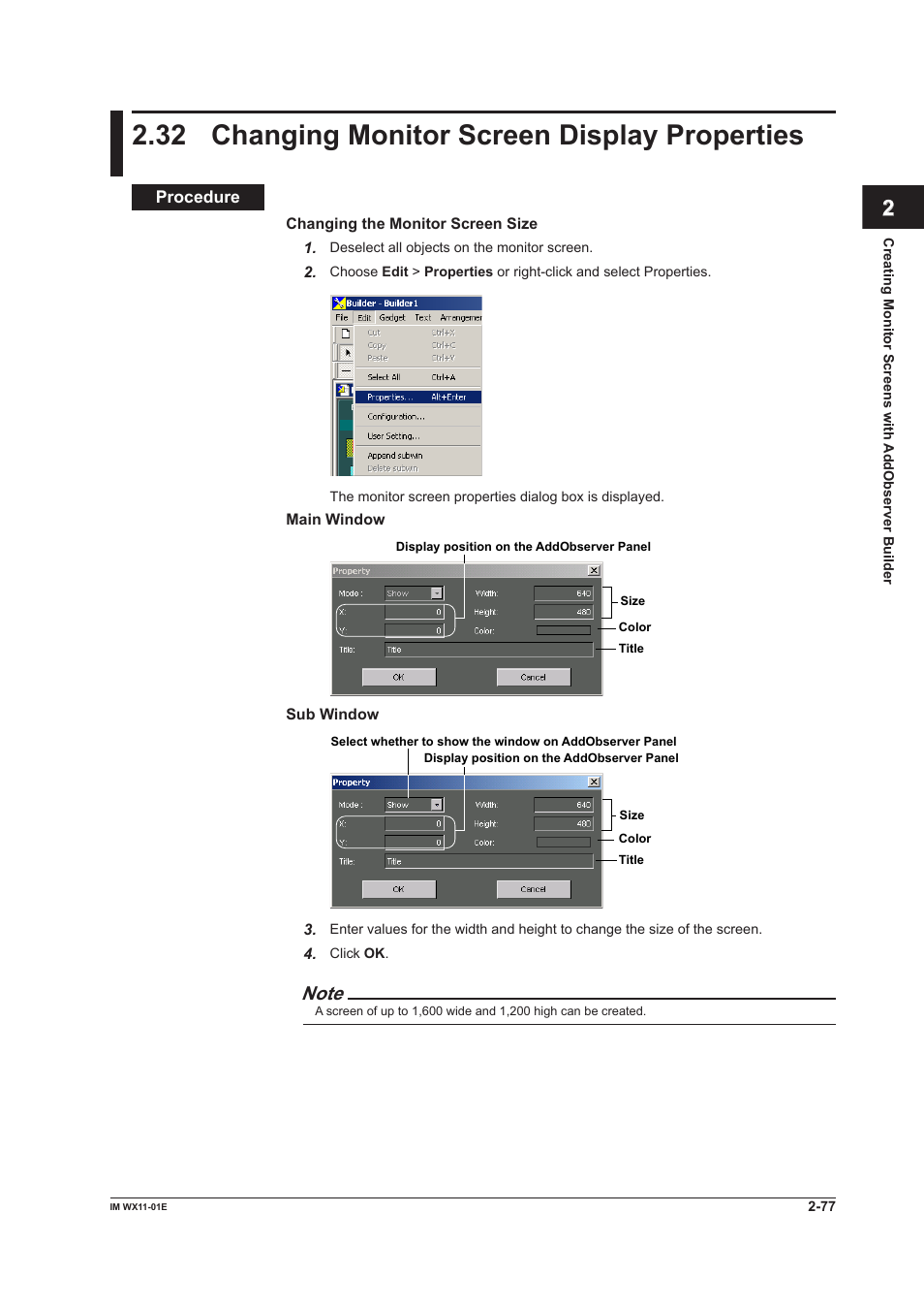32 changing monitor screen display properties, 32 changing monitor screen display properties -77, Index | Yokogawa DAQWORX User Manual | Page 88 / 100