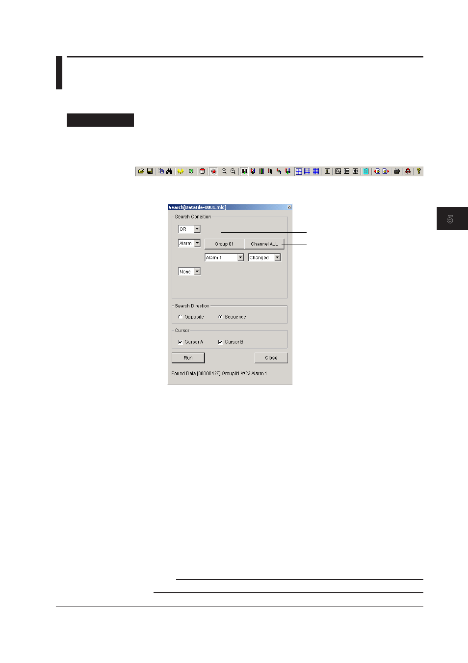 6 searching for measured data, alarms, and marks, Index | Yokogawa DAQWORX User Manual | Page 104 / 125