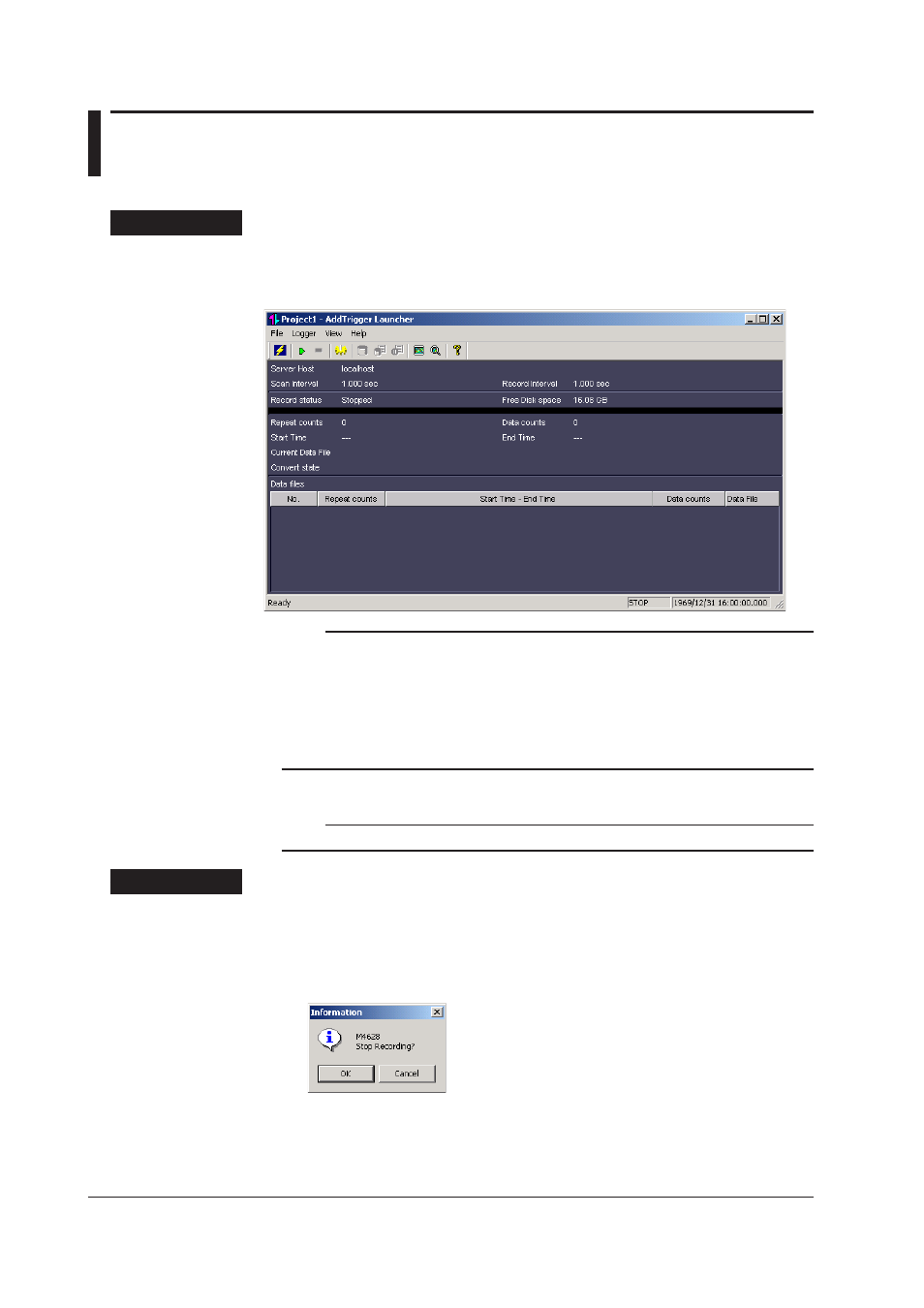 2 starting and exiting addtrigger, 2 starting and exiting addtrigger -2, Starting addtrigger | Exiting addtrigger | Yokogawa DAQWORX User Manual | Page 26 / 125