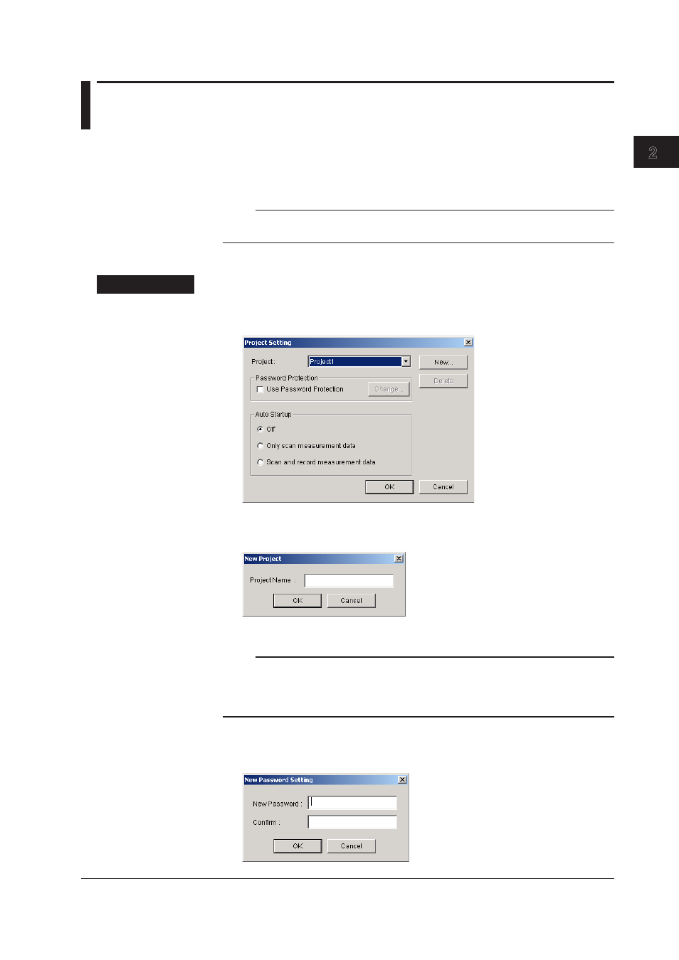 3 setting up projects, 3 setting up projects -3 | Yokogawa DAQWORX User Manual | Page 27 / 125