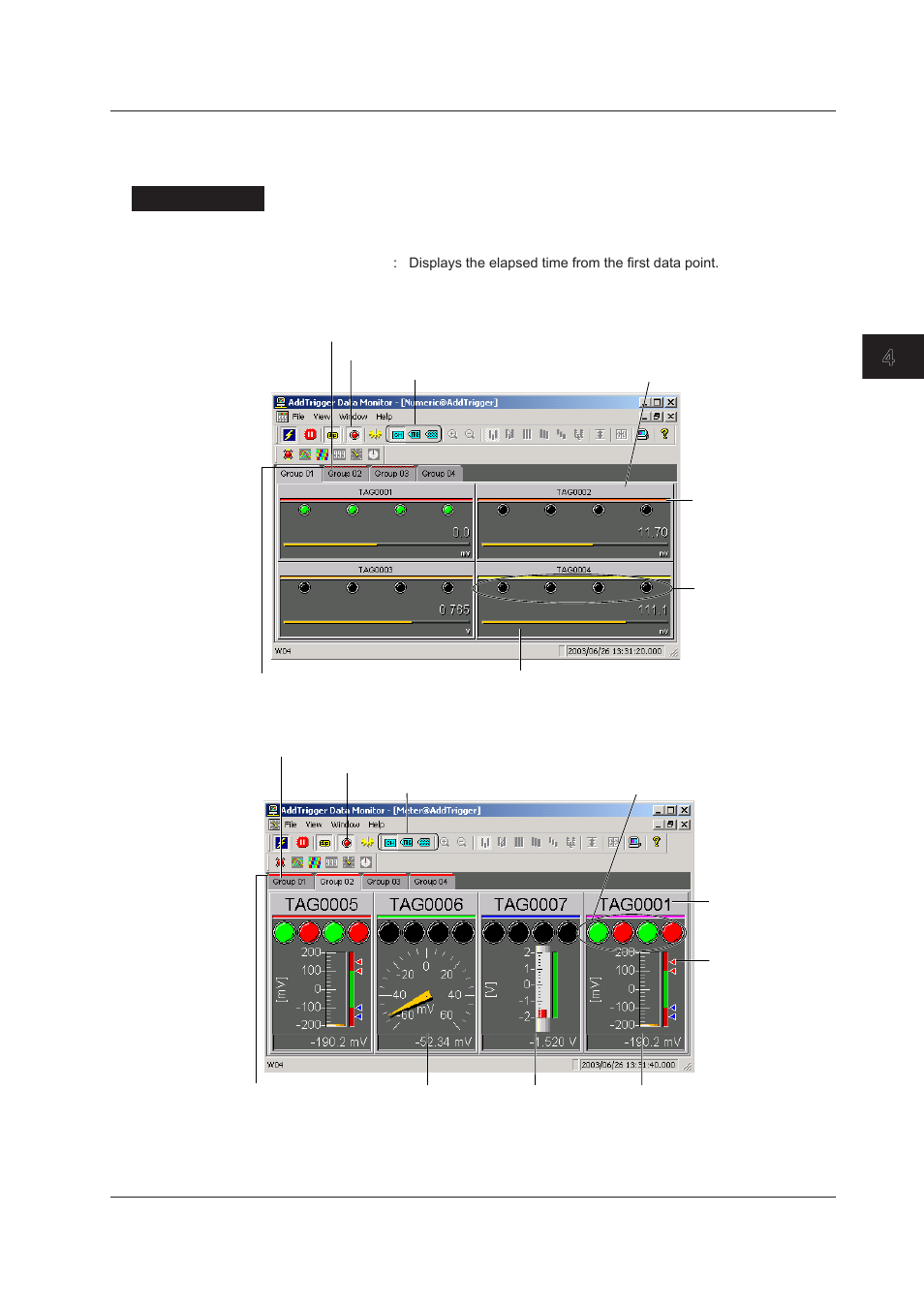 Index, Numeric monitor, Meter monitor | Yokogawa DAQWORX User Manual | Page 67 / 125