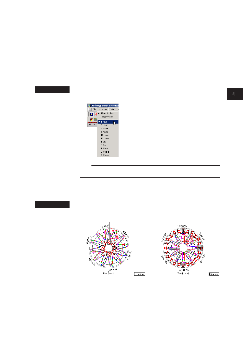 Index, Setting the time axis | Yokogawa DAQWORX User Manual | Page 69 / 125