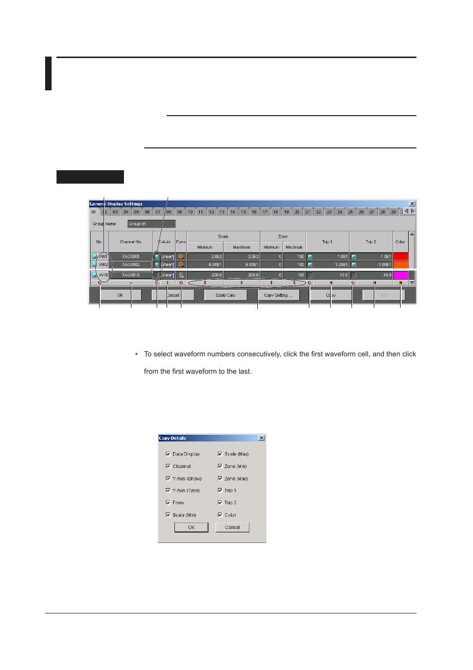 2 setting the display conditions, 2 setting the display conditions -6, Basic operation | Yokogawa DAQWORX User Manual | Page 89 / 125