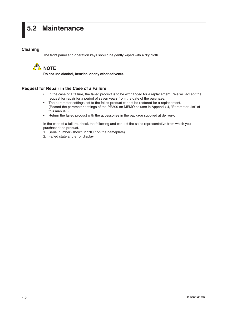 2 maintenance, Maintenance -2 | Yokogawa PR300 Power and Energy Meter User Manual | Page 57 / 76