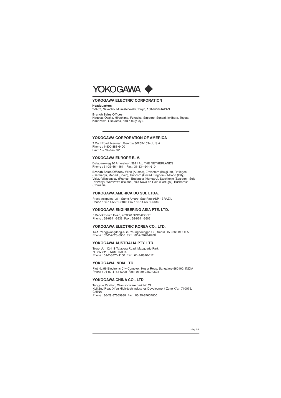 Yokogawa PR300 Power and Energy Meter User Manual | Page 76 / 76