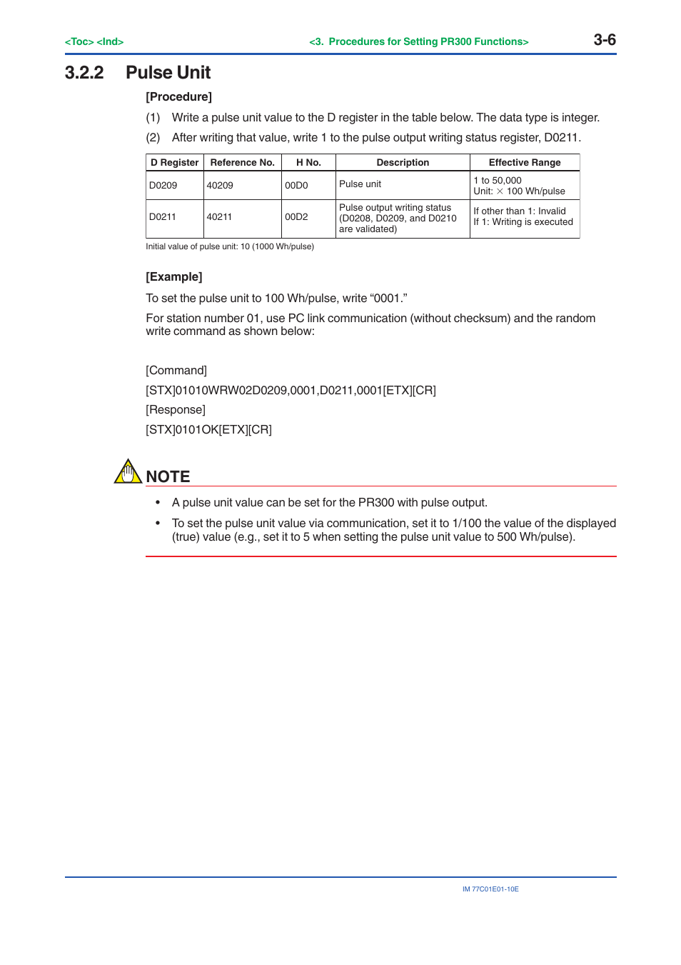 2 pulse unit, Pulse unit -6 | Yokogawa PR300 Power and Energy Meter User Manual | Page 29 / 141