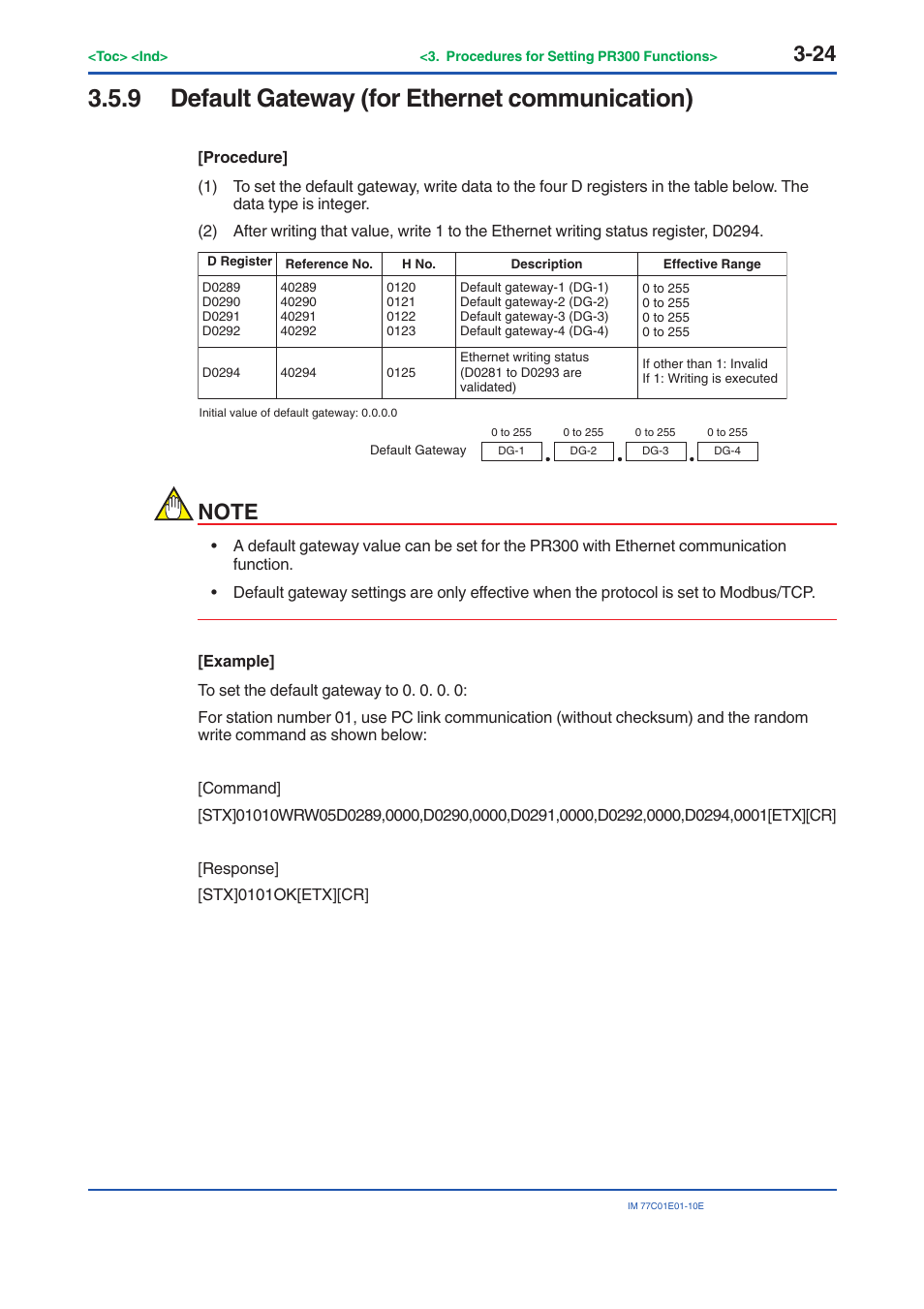 9 default gateway (for ethernet communication), Default gateway (for ethernet communication) -24 | Yokogawa PR300 Power and Energy Meter User Manual | Page 47 / 141