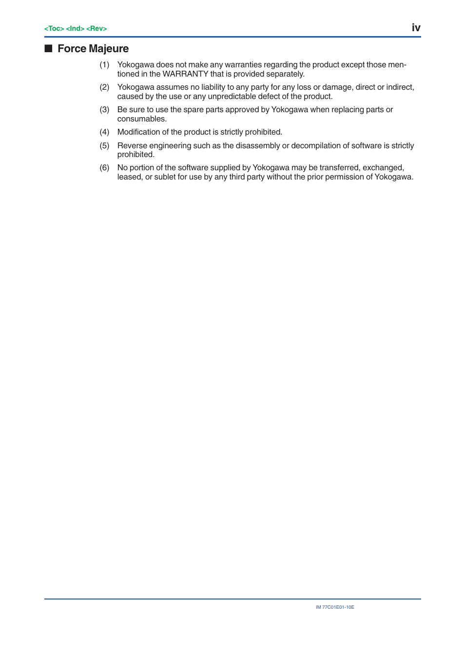 Force majeure | Yokogawa PR300 Power and Energy Meter User Manual | Page 5 / 141