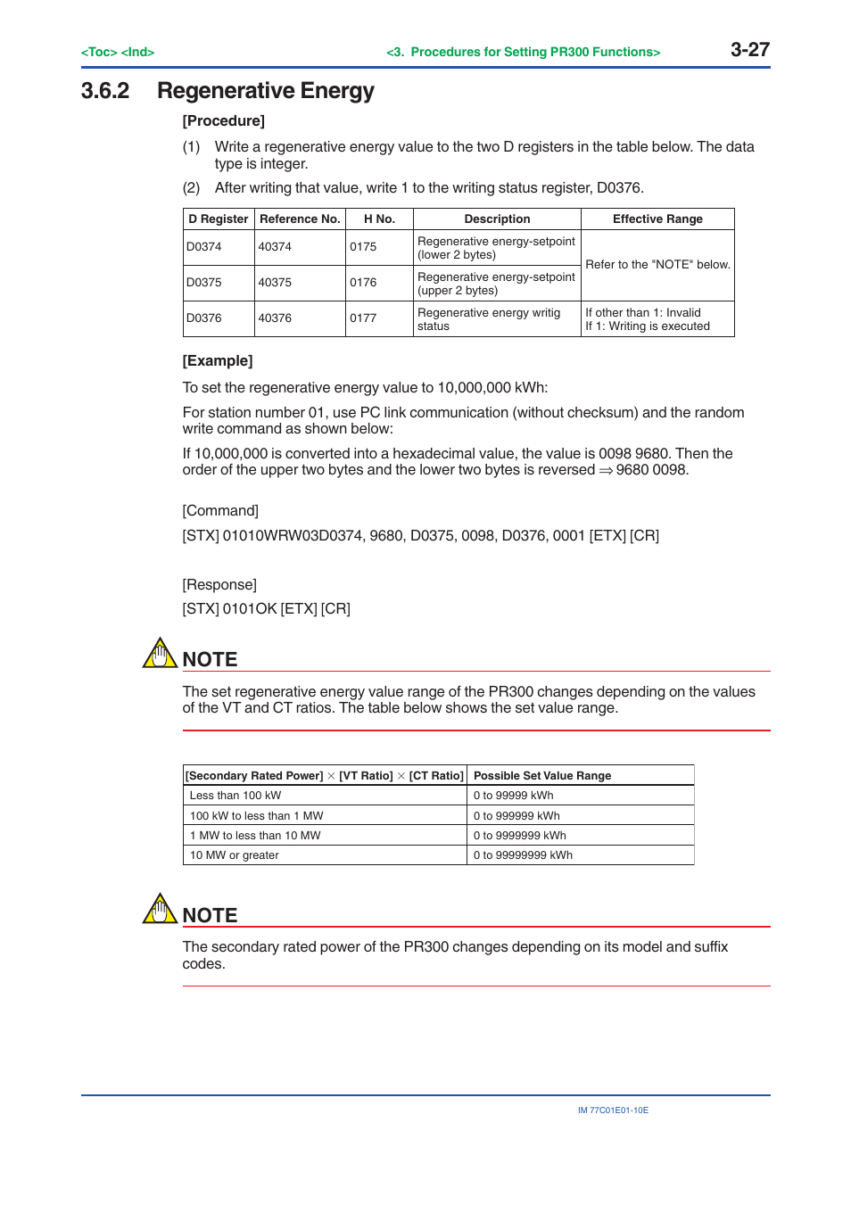 2 regenerative energy, Regenerative energy -27 | Yokogawa PR300 Power and Energy Meter User Manual | Page 50 / 141