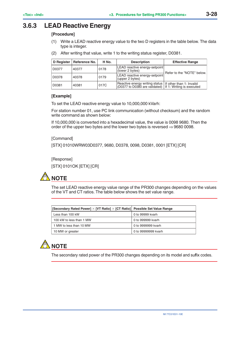 3 lead reactive energy, Lead reactive energy -28 | Yokogawa PR300 Power and Energy Meter User Manual | Page 51 / 141