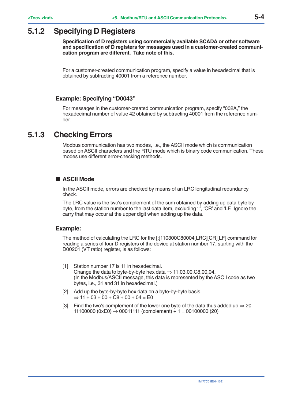 2 specifying d registers, 3 checking errors, Specifying d registers -4 | Checking errors -4 | Yokogawa PR300 Power and Energy Meter User Manual | Page 83 / 141