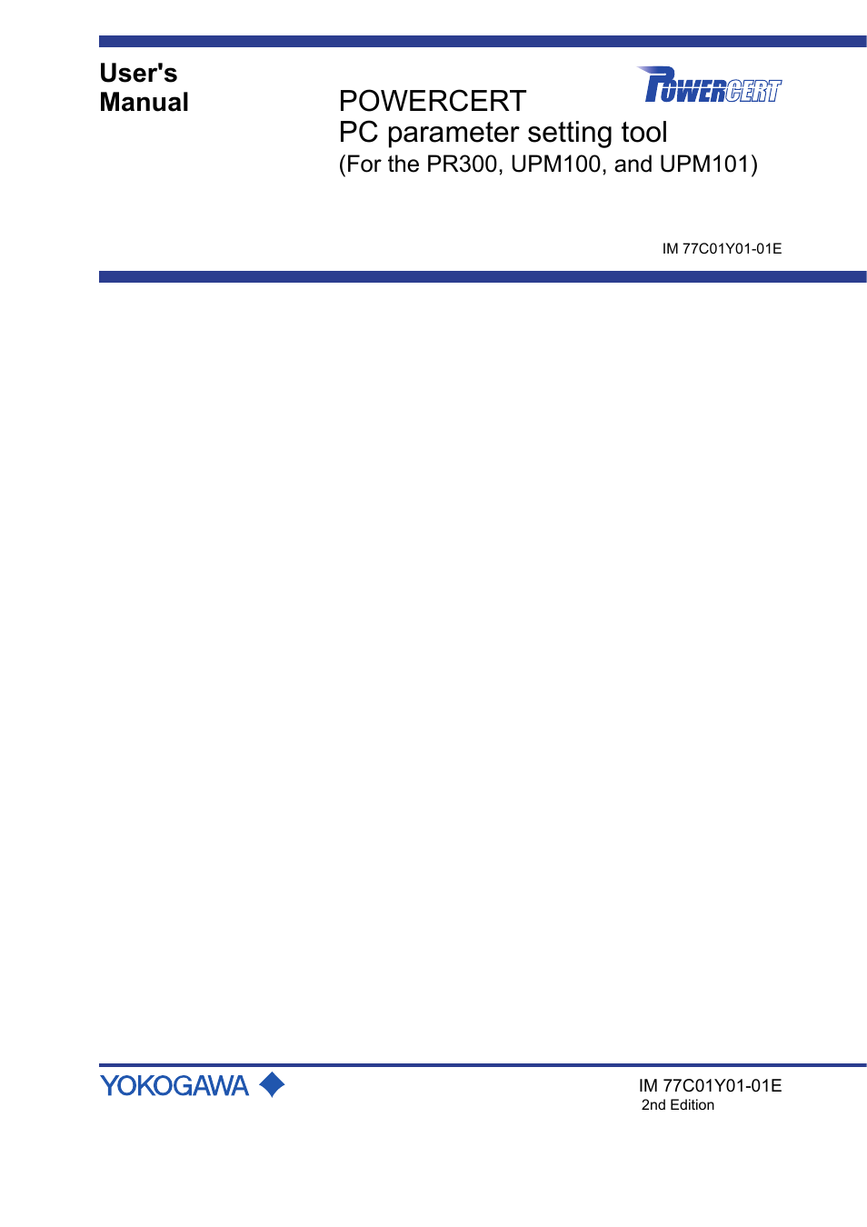 Yokogawa PR300 Power and Energy Meter User Manual | 22 pages