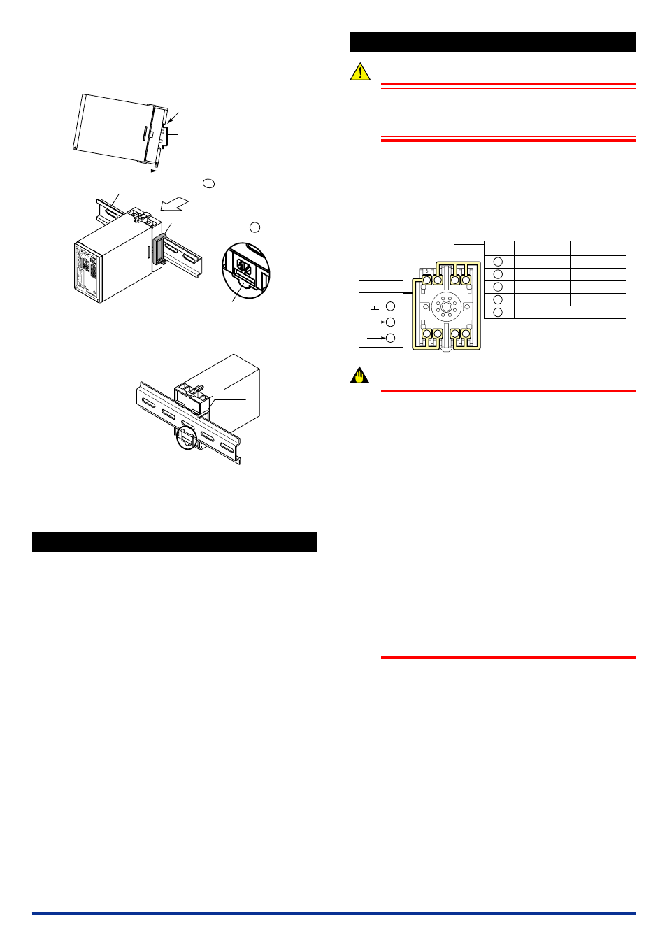 Installation locations, External wiring, 2 din rail mounting | 3 using a duct, Warning, Important | Yokogawa JUXTA ML2 User Manual | Page 2 / 4