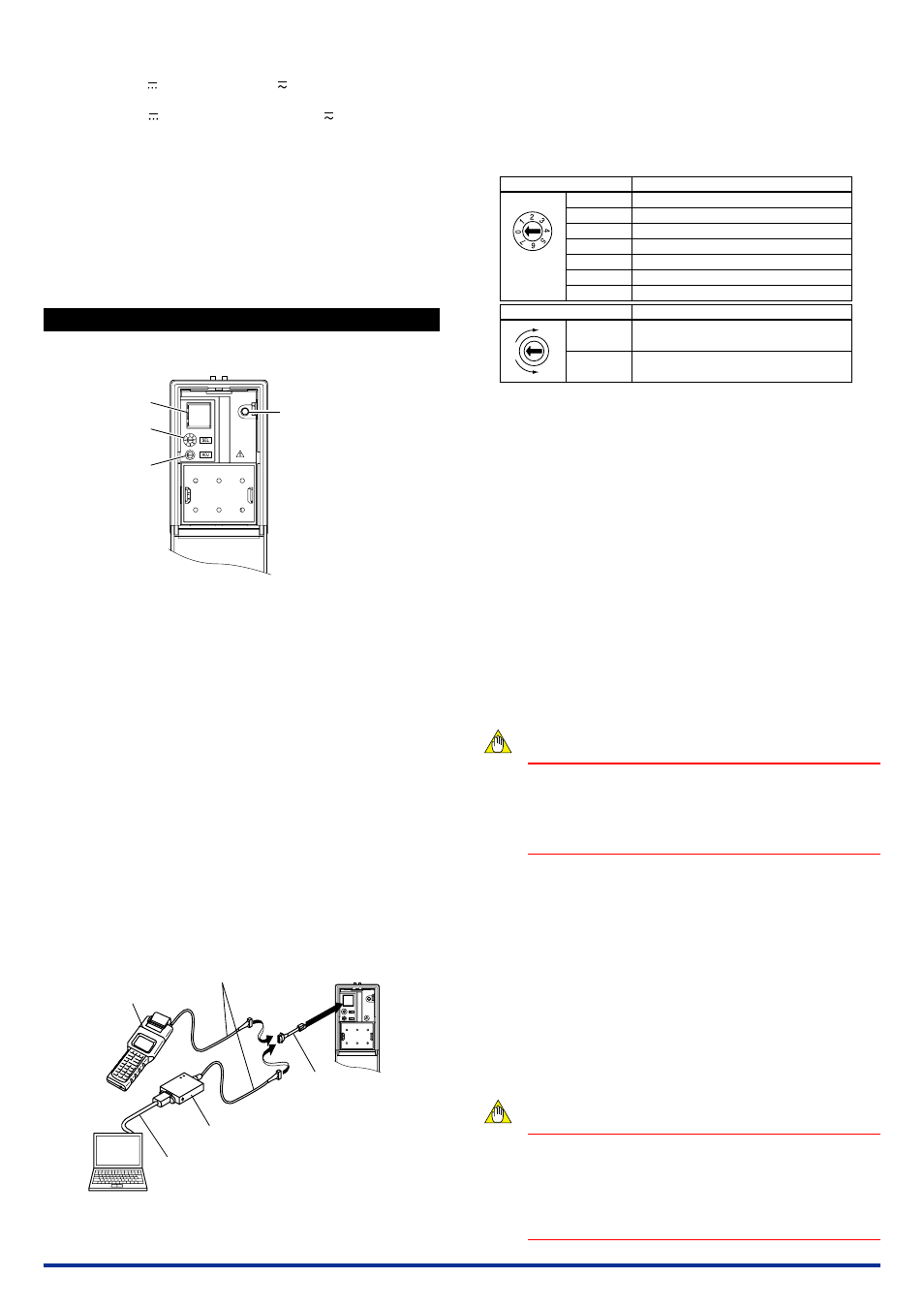 Description of front panel, Power supply and isolaion, 1 operation indicating lamp | 2 connector for communication, 3 selection switch and adjustment switch | Yokogawa JUXTA MS5D User Manual | Page 3 / 6