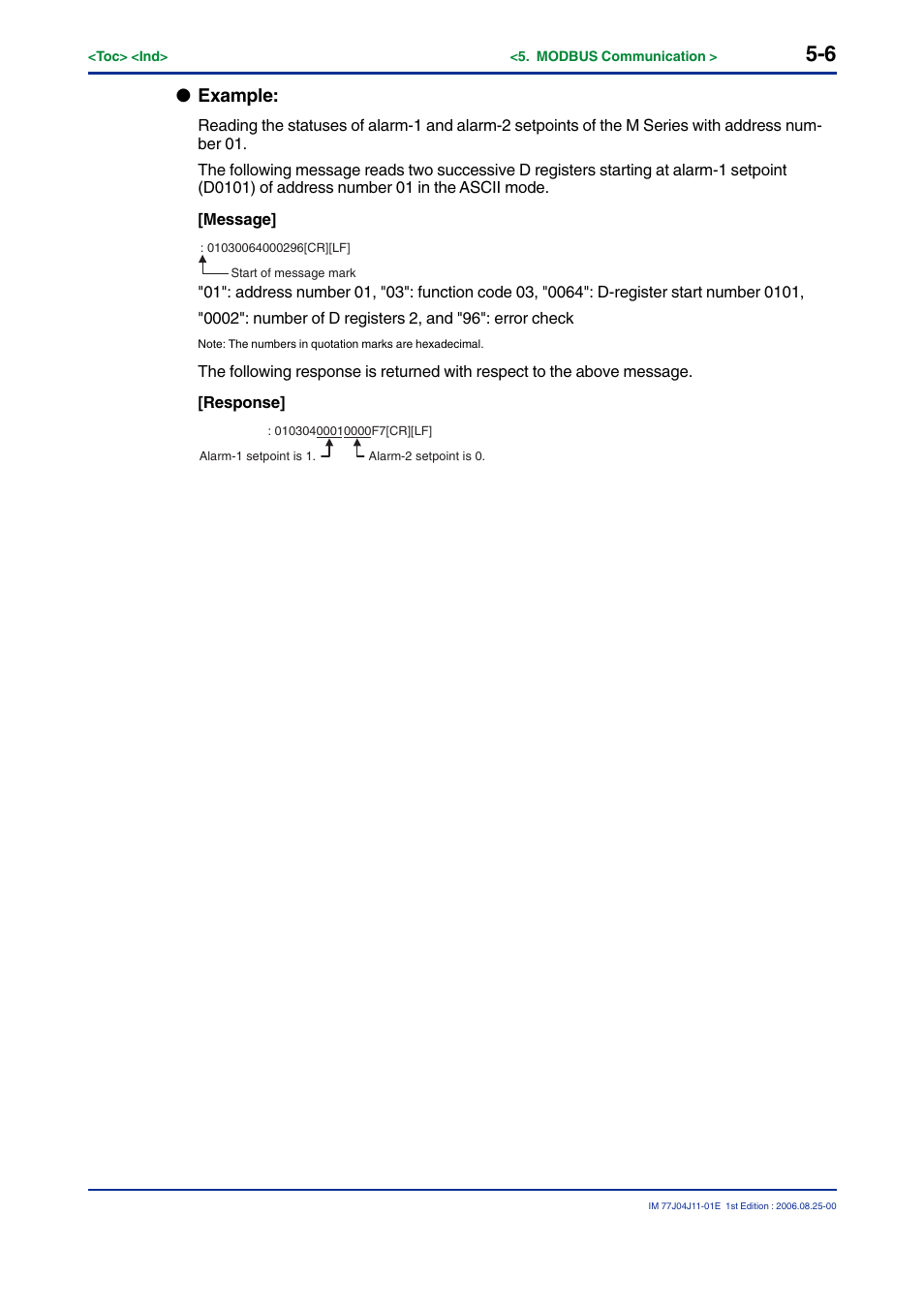 Example | Yokogawa JUXTA M Series Digital Limit Alarms MVTK User Manual | Page 52 / 70