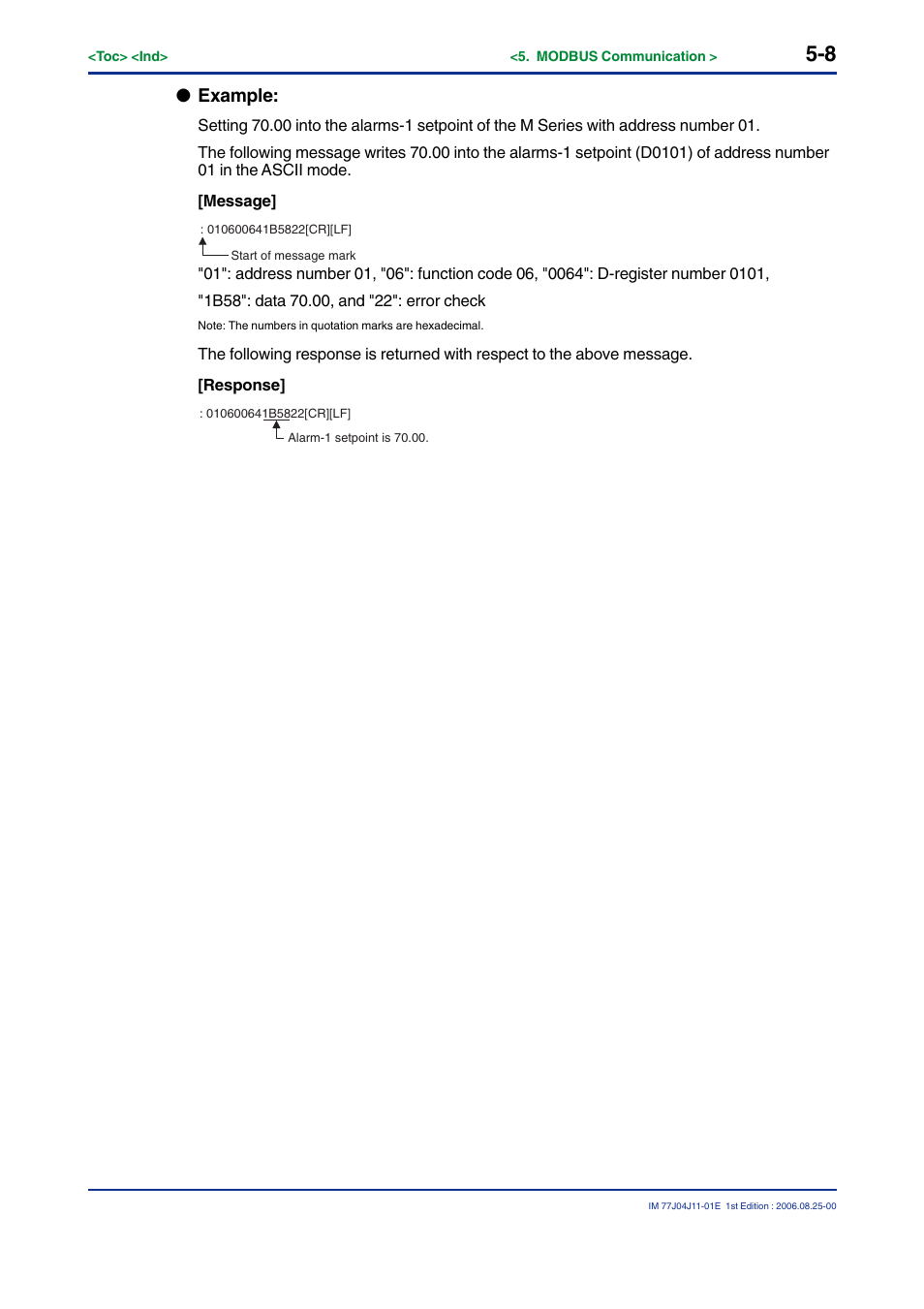 Example | Yokogawa JUXTA M Series Digital Limit Alarms MVTK User Manual | Page 54 / 70