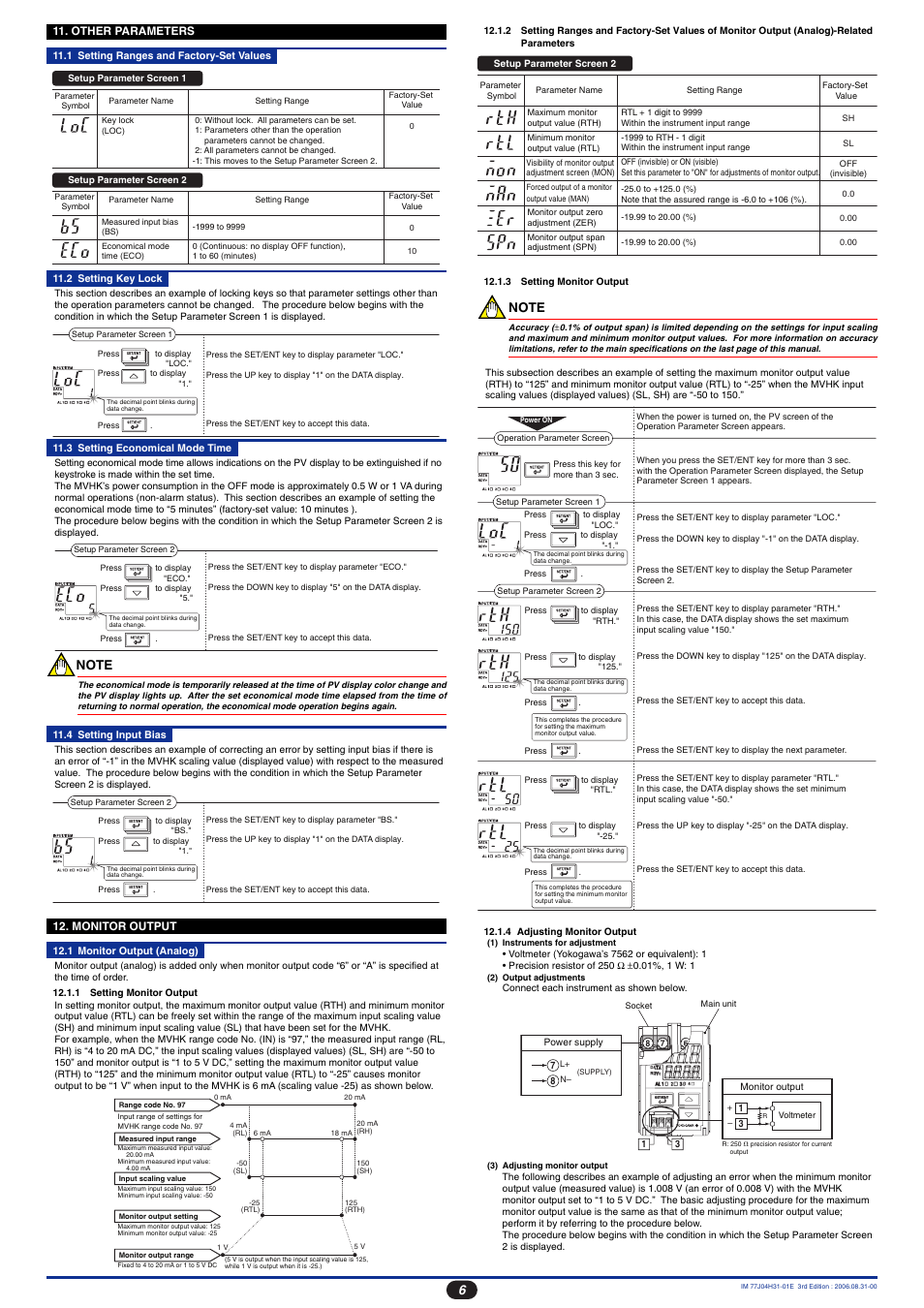 Yokogawa JUXTA M Series Digital Limit Alarms MVHK User Manual | Page 6 / 8