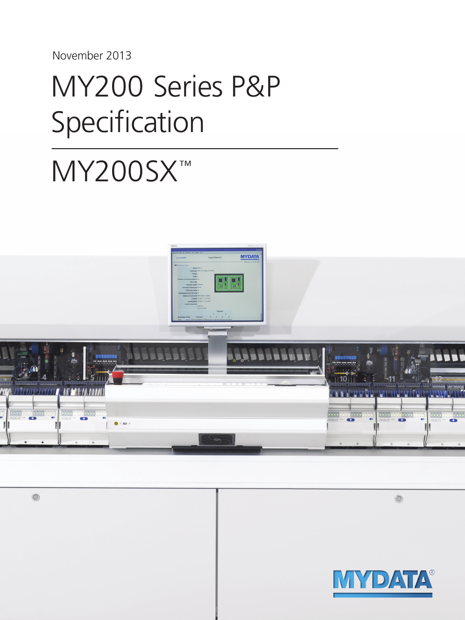 MYDATA MY200SX User Manual | 3 pages