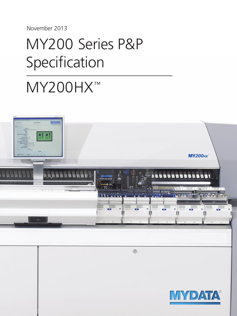 MYDATA MY200HX User Manual | 3 pages