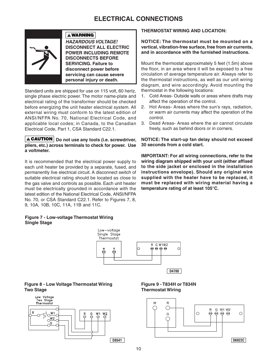 Electrical connections | Sterling GG User Manual | Page 10 / 40