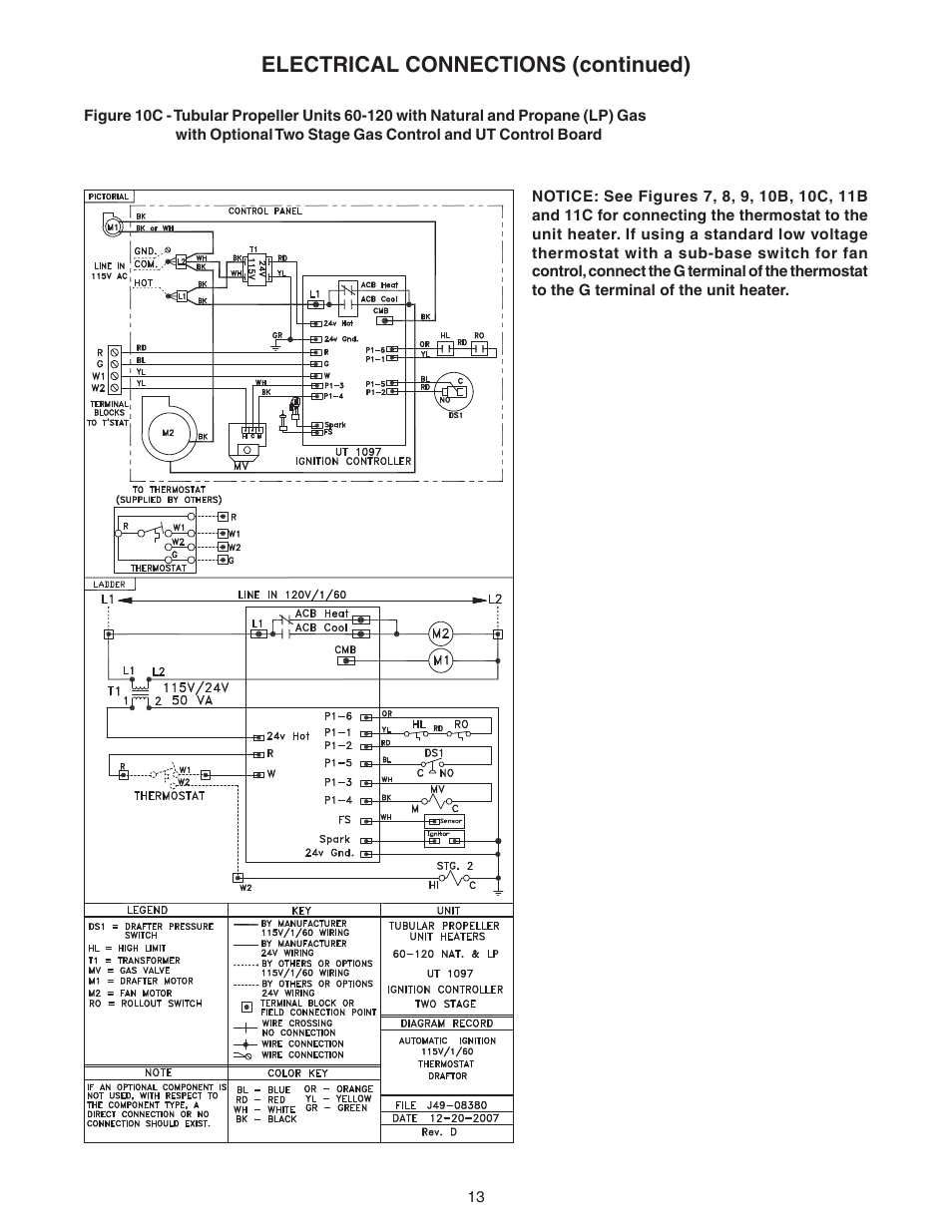 Electrical connections (continued) | Sterling GG User Manual | Page 13 / 40