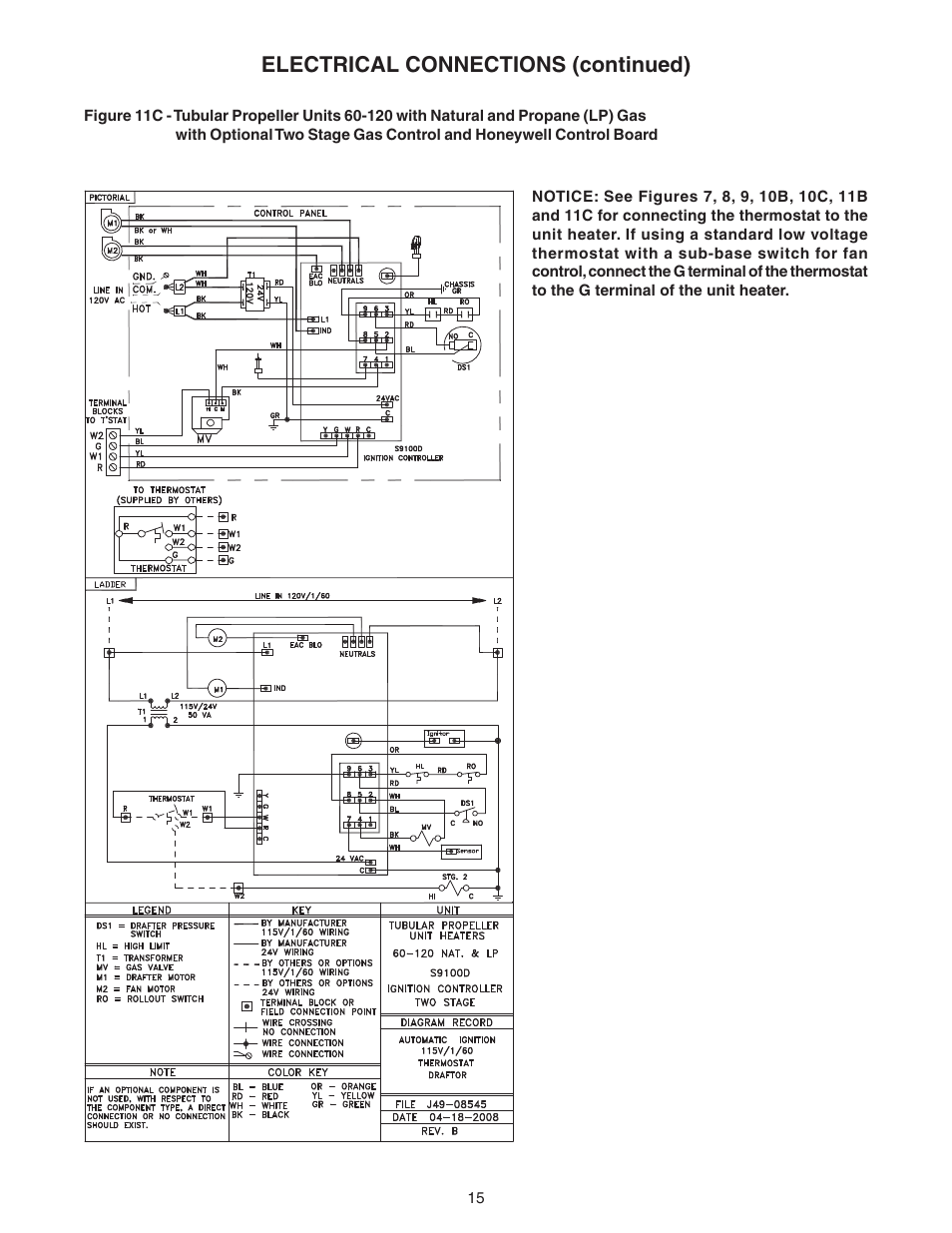 Electrical connections (continued) | Sterling GG User Manual | Page 15 / 40