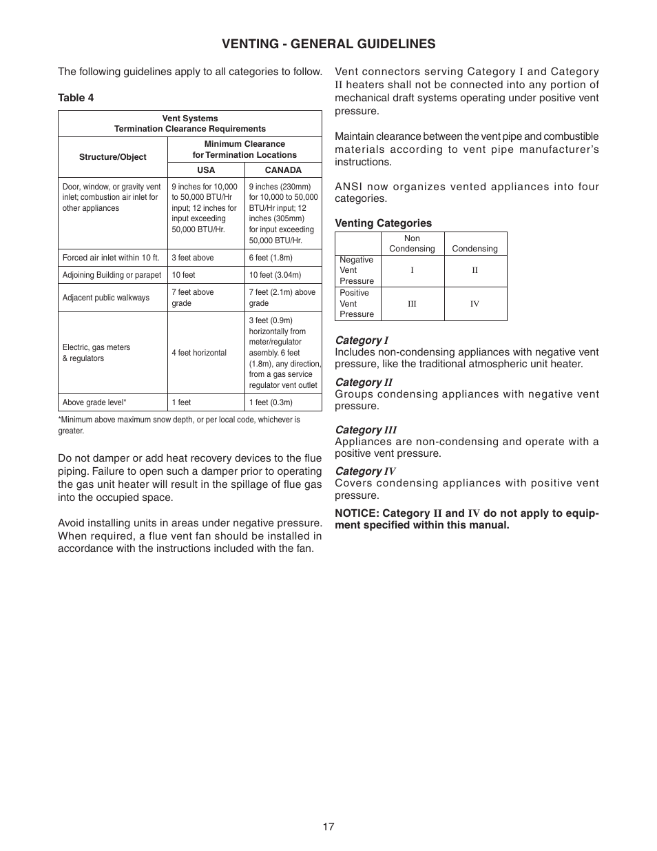 Venting - general guidelines | Sterling GG User Manual | Page 17 / 40