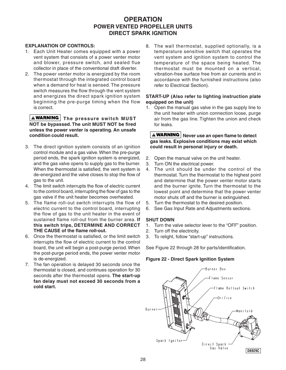 Operation | Sterling GG User Manual | Page 28 / 40