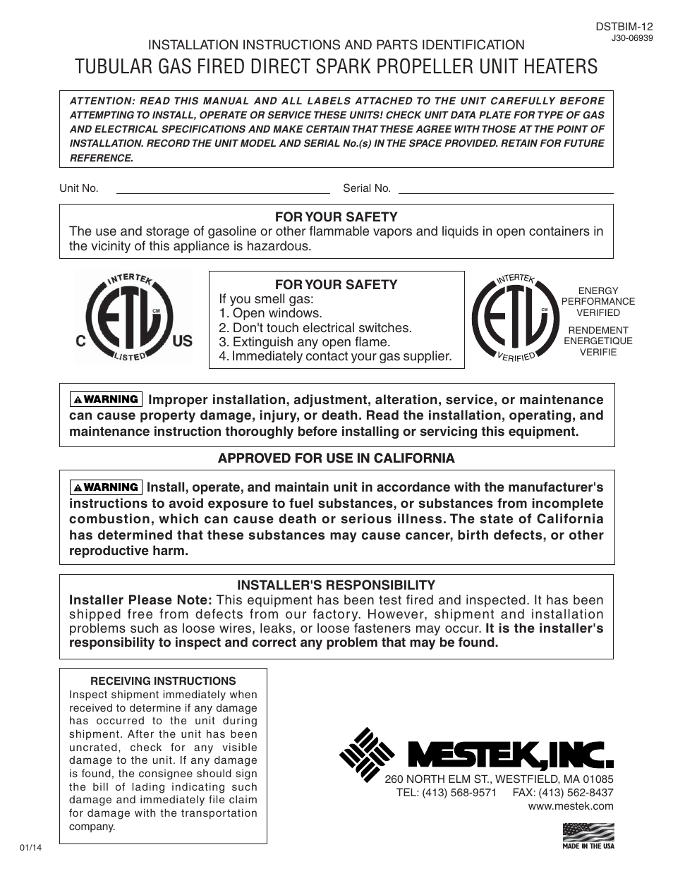 Sterling TF User Manual | 32 pages