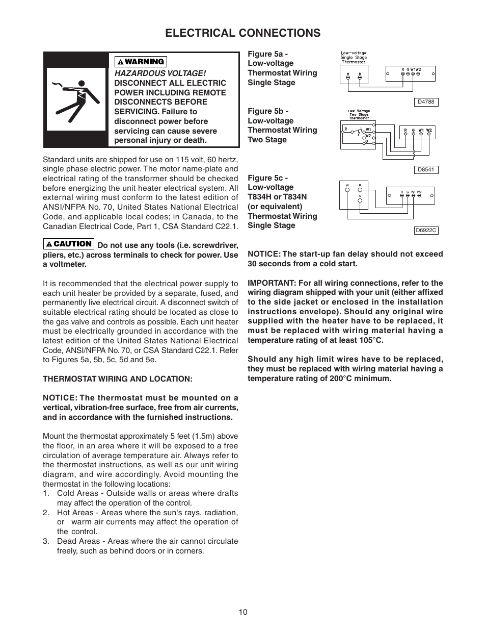 Electrical connections | Sterling TF User Manual | Page 10 / 32